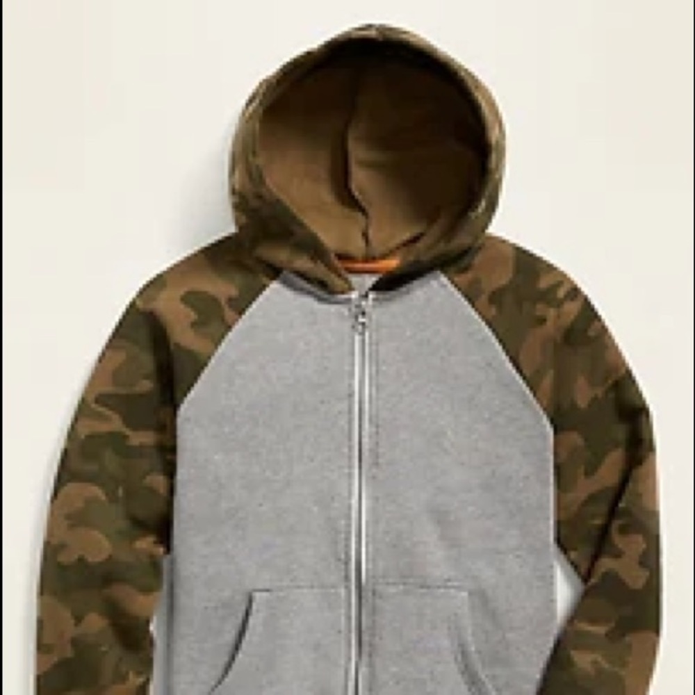 Boys Camo Jacket with Hood